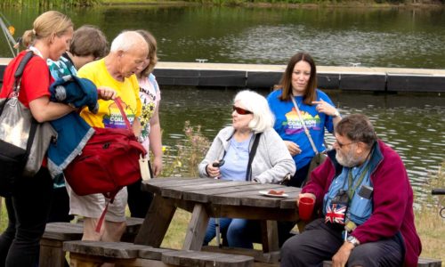 Members of the Surrey Coalition of Disabled People at a sailing event